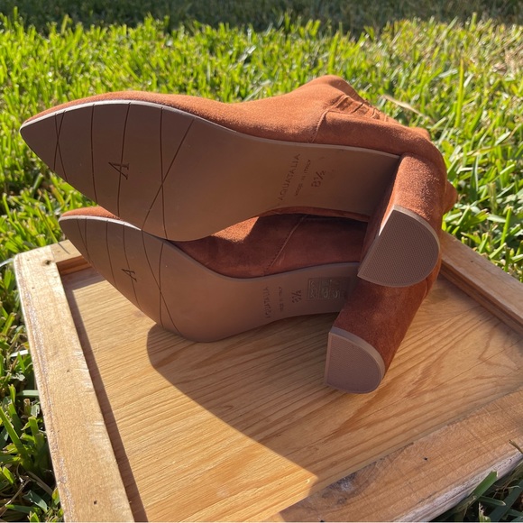 AQUATALIA Sierra Weatherproof Suede Leather Ginger women 8.5 New - Picture 5 of 12